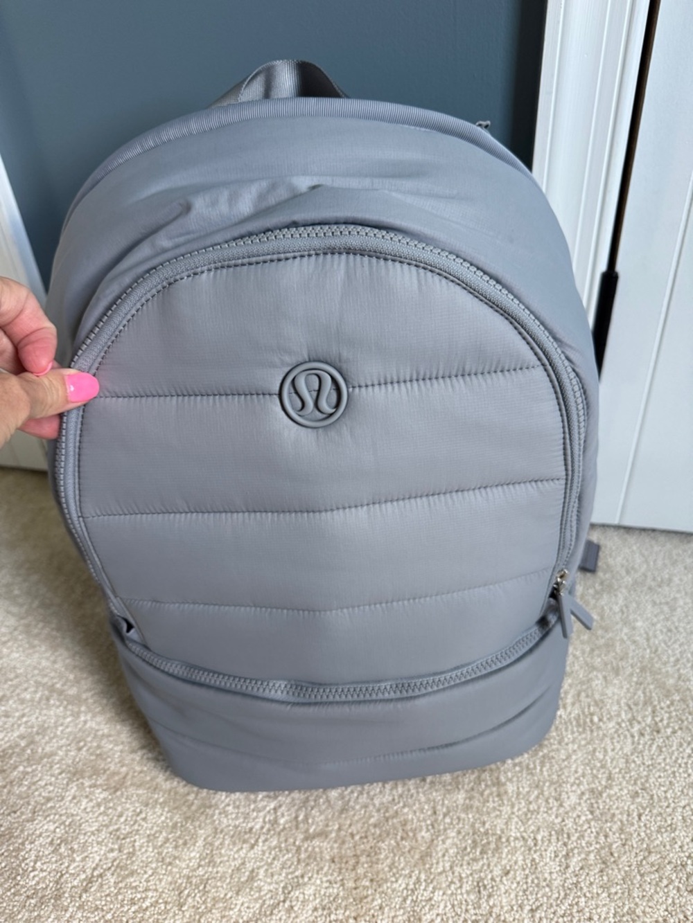 NWT Lululemon Wunder Puff Backpack Rhino Gray Puffer Bag Gym Travel Yoga 20L